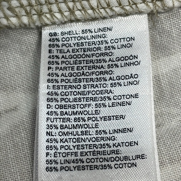 The North Face Maywood Flat Front Linen Blend Tan White Ikat Print Shorts 6 - Picture 12 of 16